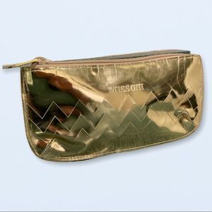 Missoni Parfume Gold Metallic Cosmetic Plastic Bag